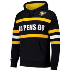 Pittsburgh Penguins Mitchell & Ness Head Coach Slogan Pullover Hoodie - NHL Hoodies