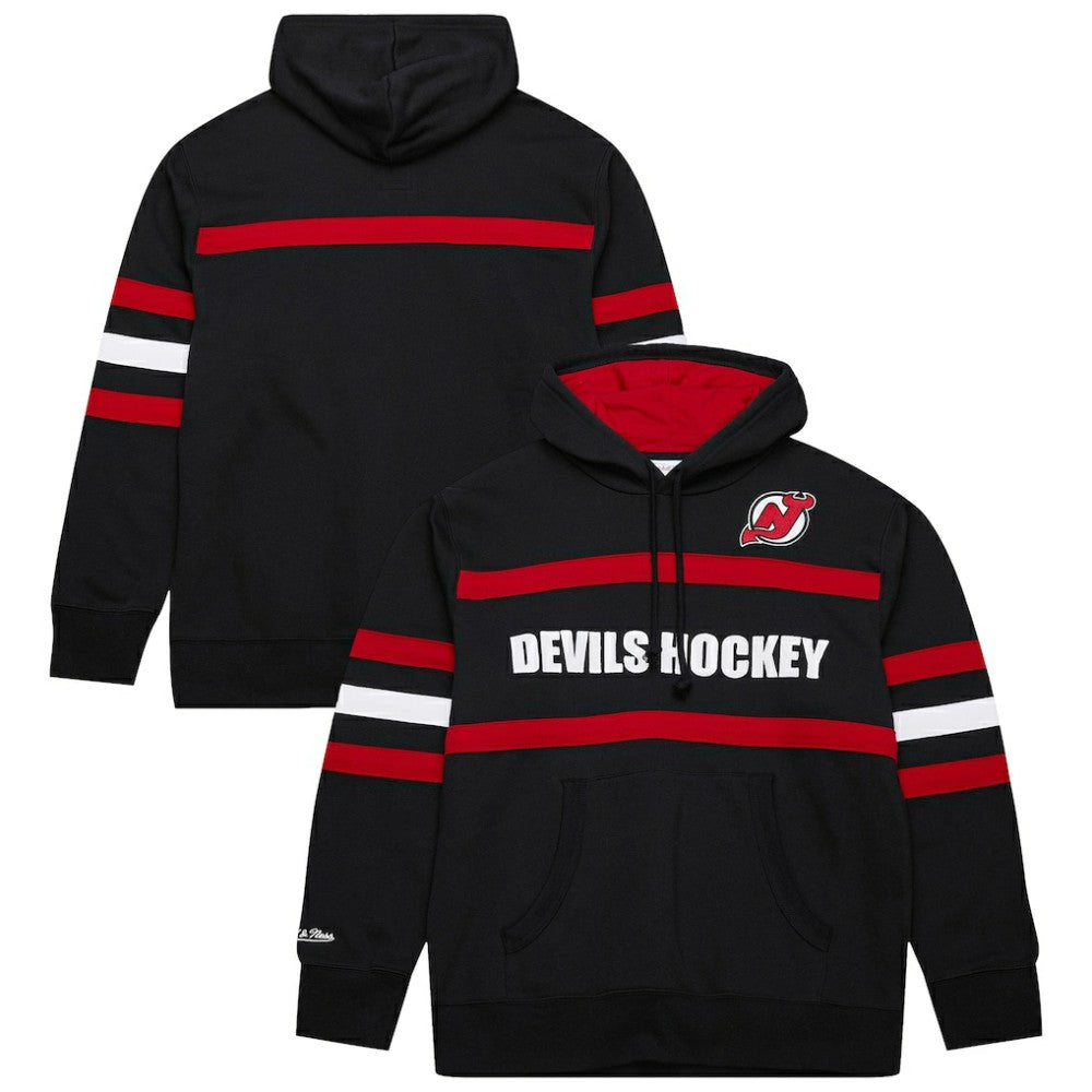 New Jersey Devils Mitchell & Ness Head Coach Slogan Pullover Hoodie - NHL Jerseys