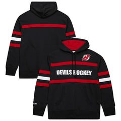 New Jersey Devils Mitchell & Ness Head Coach Slogan Pullover Hoodie - NHL Jerseys