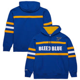 St. Louis Blues Mitchell & Ness Head Coach Slogan Pullover Hoodie - NHL Hoodies