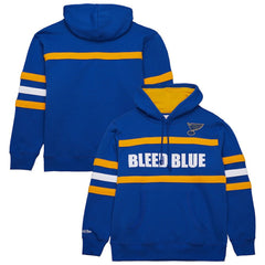 St. Louis Blues Mitchell & Ness Head Coach Slogan Pullover Hoodie - NHL Hoodies
