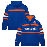 New York Islanders Mitchell & Ness Head Coach Slogan Pullover Hoodie - NHL Hoodies