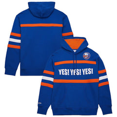 New York Islanders Mitchell & Ness Head Coach Slogan Pullover Hoodie - NHL Hoodies