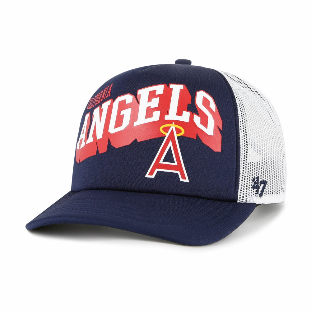 Los Angeles Angels '47 Meander Foam Trucker Snapback Hat - MLB Hats