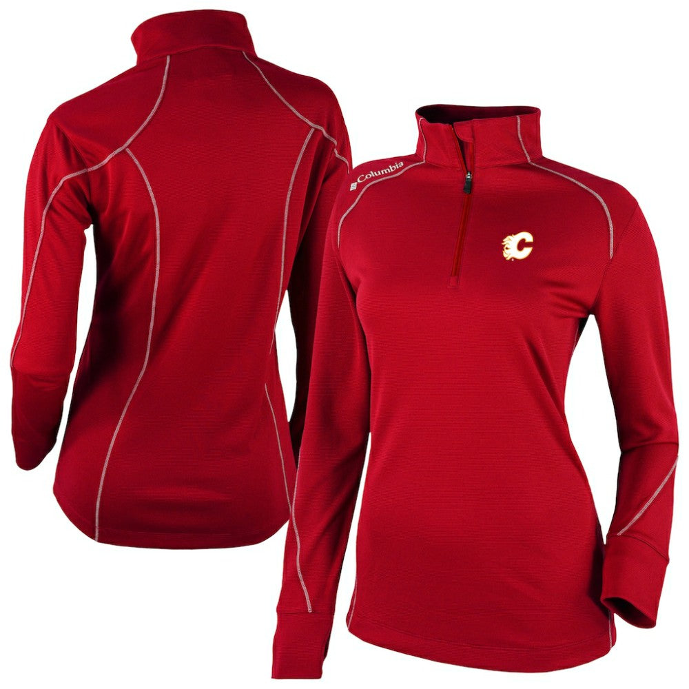 Calgary Flames Columbia Women's Omni-Wick Shotgun 2.0 Quarter-Zip Pullover Top - NHL Pullover