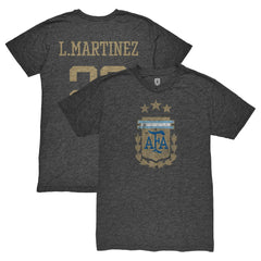 Lautaro Martinez Argentina National Team 1863FC Retro Player Tri-Blend T-Shirt