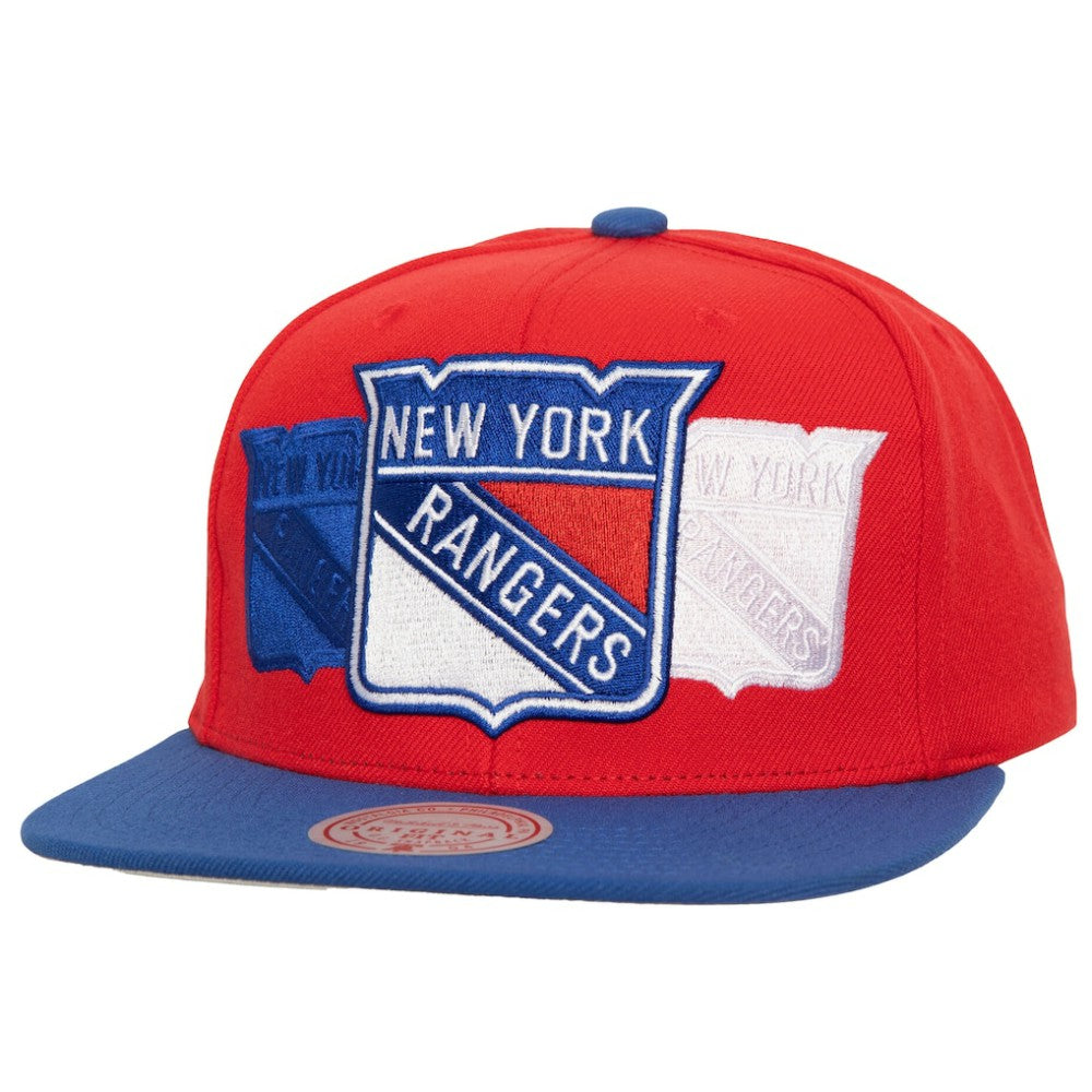 New York Rangers Mitchell & Ness Soul Triple Up Snapback Hat - NHL Hats