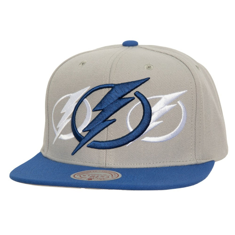 Tampa Bay Lightning Mitchell & Ness Soul Triple Up Snapback Hat - NHL Hats