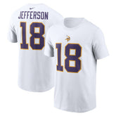 Minnesota Vikings Justin Jefferson Name & Number T-Shirt | NFL New