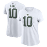 Green Bay Packers Jordan Love Women's Player Name & Number T-Shirt | NFL New