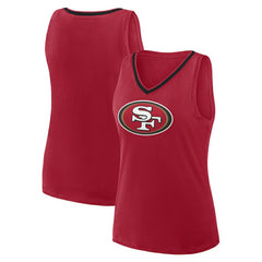 San Francisco 49ers Logo Athletic Women's Plus Size Stellar Win V-Neck Tank Top | NFL Online