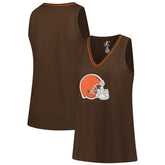 Cleveland Browns Logo Athletic Women's Plus Size Stellar Win V-Neck Tank Top | NFL On sale