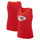 Kansas City Chiefs Logo Athletic Women's Plus Size Stellar Win V-Neck Tank Top | NFL On sale