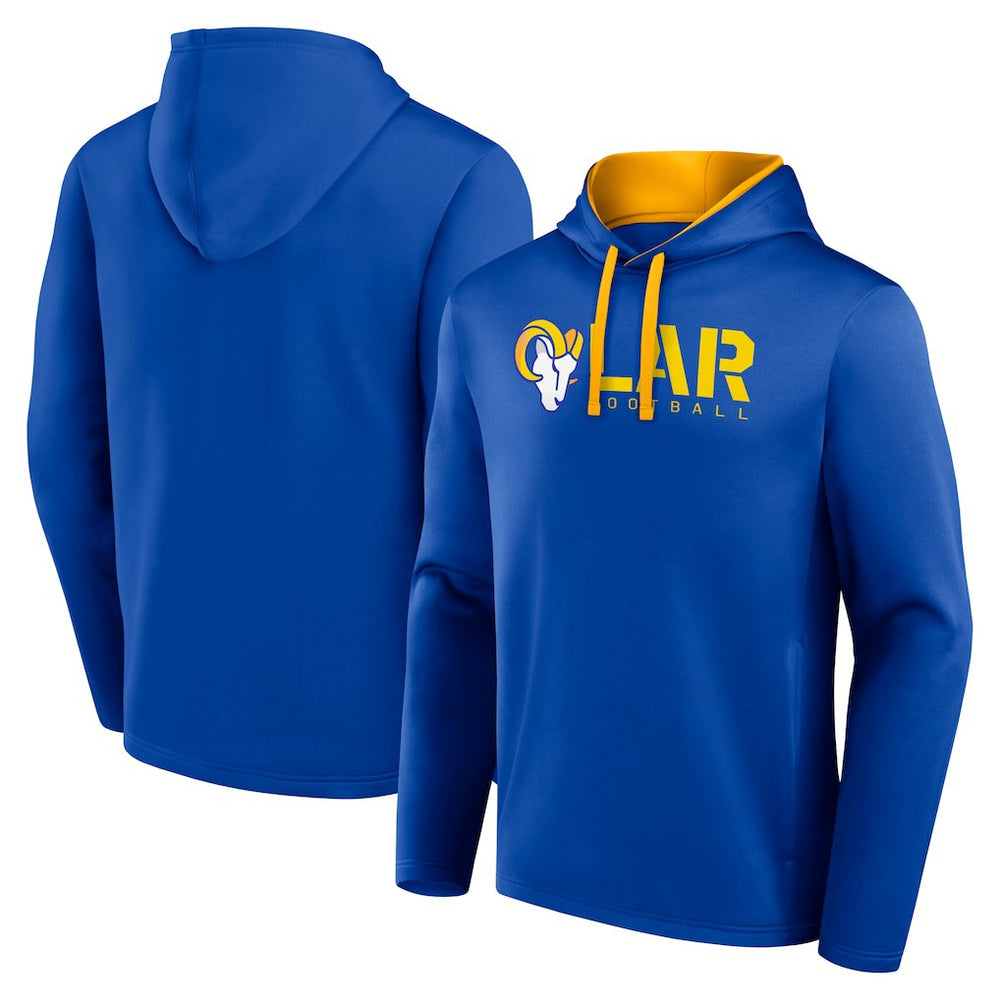 Los Angeles Rams Logo Athletic Head Start Pullover Hoodie | NFL Hot