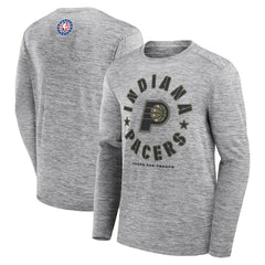 Heather Gray Indiana Pacers NBA Hoops for Troops Long Sleeve T-Shirt | NBA