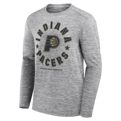 Heather Gray Indiana Pacers NBA Hoops for Troops Long Sleeve T-Shirt | NBA