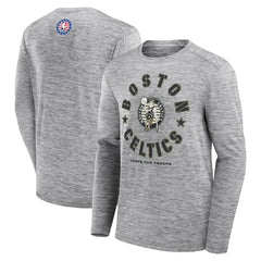 Heather Gray Boston Celtics NBA Hoops for Troops Long Sleeve T-Shirt | NBA