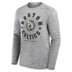 Heather Gray Boston Celtics NBA Hoops for Troops Long Sleeve T-Shirt | NBA