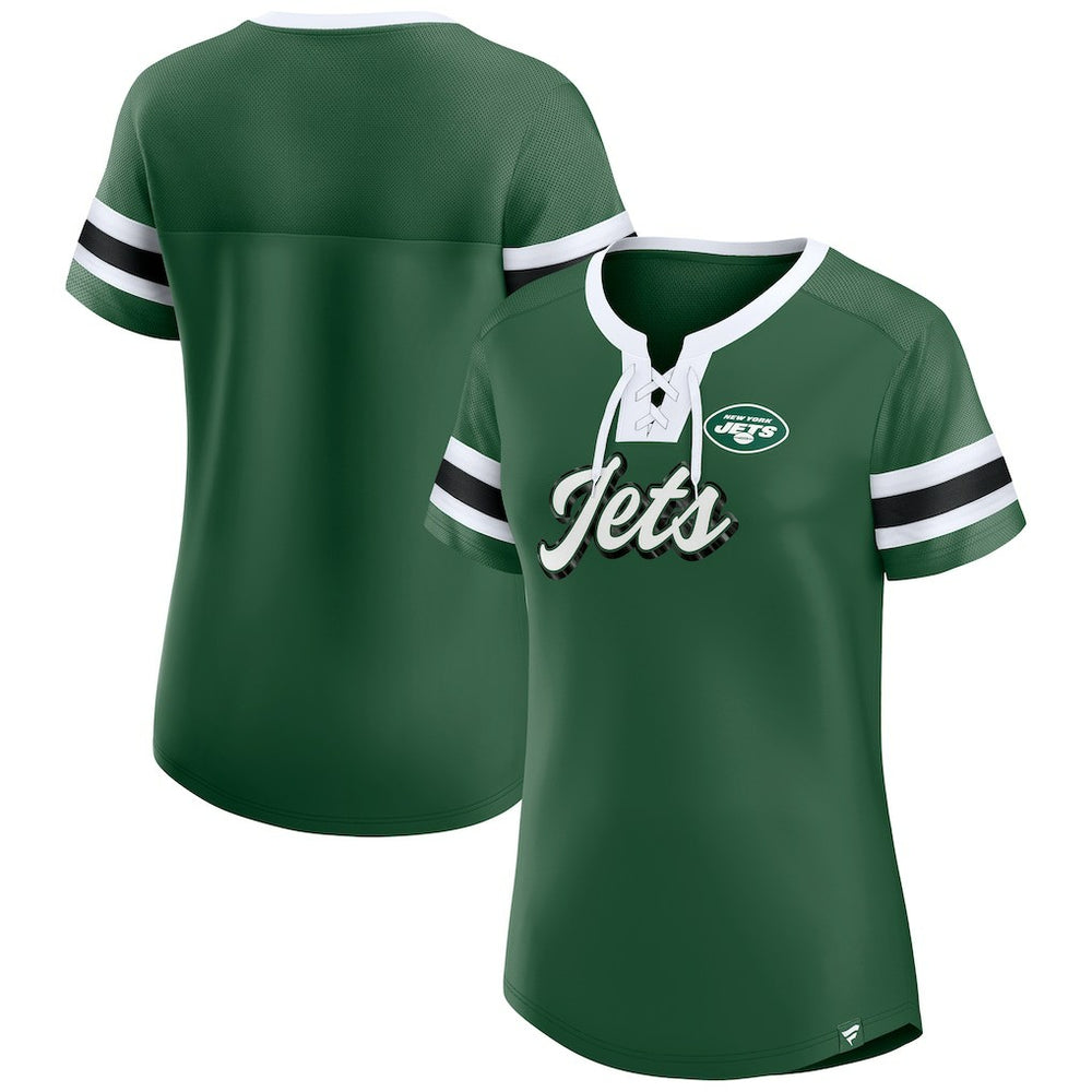 New York Jets Women's Original State Lace-Up T-Shirt | NFL New