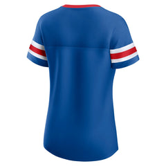 New York Giants Women's Bling Athena Jersey Style Lace-up T-Shirt | NFL New
