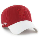 Red/White Miami Heat '47 x Tommy Hilfiger Courtside Cleanup Adjustable Hat | NBA