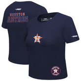Houston Astros Pro Standard Women's Game Day Classics Baby Doll Cropped T-Shirt - MLB T-shirts
