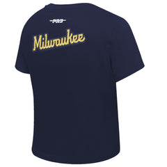 Milwaukee Brewers Pro Standard Women's Game Day Classics Baby Doll Cropped T-Shirt - MLB T-shirts