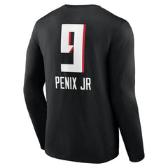 Atlanta Falcons Michael Penix Jr. Name & Number Team Wordmark Long Sleeve T-Shirt | NFL On sale