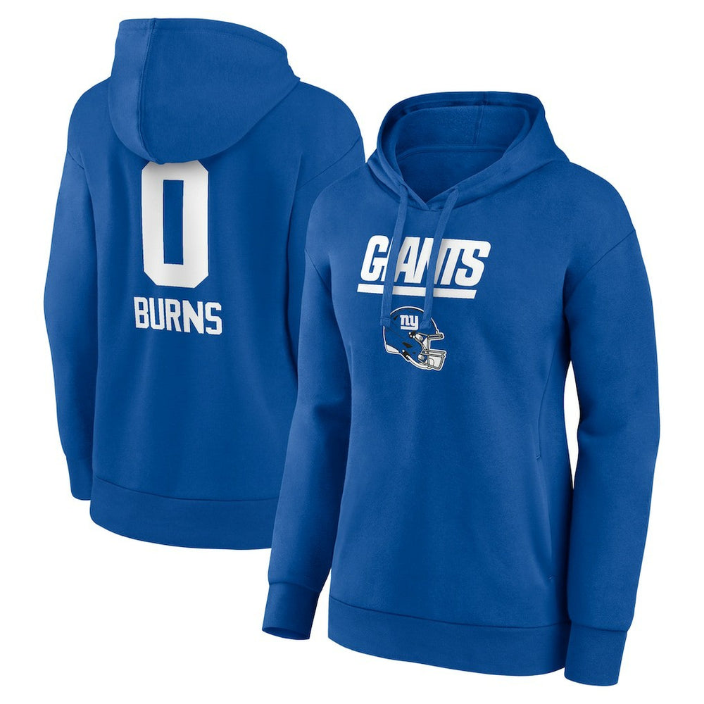 New York Giants Brian Burns Women's Name & Number Team Wordmark Pullover Hoodie | NFL New
