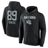 Las Vegas Raiders Brock Bowers Name & Number Team Wordmark Pullover Hoodie | NFL Online