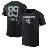 Las Vegas Raiders Brock Bowers Name & Number Team Wordmark T-Shirt | NFL Hot