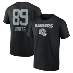 Las Vegas Raiders Brock Bowers Name & Number Team Wordmark T-Shirt | NFL Hot