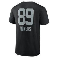 Las Vegas Raiders Brock Bowers Name & Number Team Wordmark T-Shirt | NFL Hot