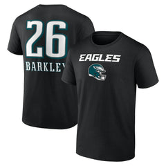 Philadelphia Eagles Saquon Barkley Name & Number Team Wordmark T-Shirt | NFL Discount