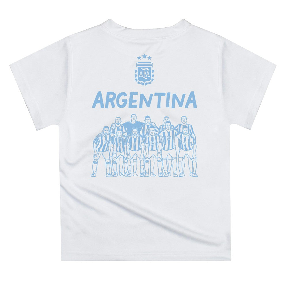 Argentina National Team Vive La Fete Toddler Impressions Artwork Icons T-Shirt for sale - White