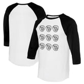Milwaukee Brewers Tiny Turnip Women's Logo Grid 3/4 Sleeve Raglan T-Shirt - MLB T-shirts