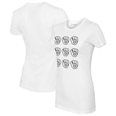 Milwaukee Brewers Tiny Turnip Women's Logo Grid T-Shirt - MLB T-shirts