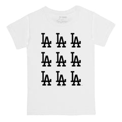Los Angeles Dodgers Tiny Turnip Youth Logo Grid T-Shirt - MLB T-shirts