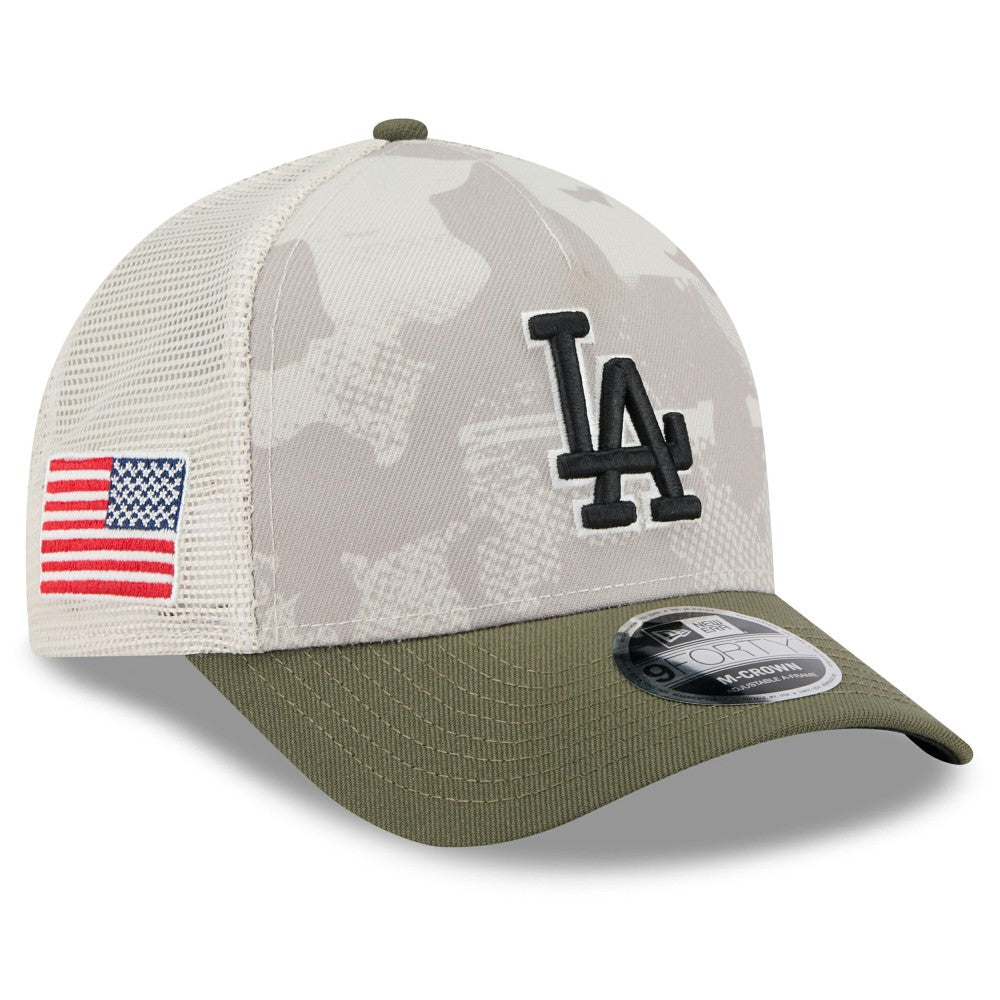 Los Angeles Dodgers New Era 2025 Armed Forces Day 9FORTY M-Crown A-Frame Adjustable Hat - MLB Hats