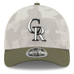 Colorado Rockies New Era 2025 Armed Forces Day 9FORTY M-Crown A-Frame Adjustable Hat - MLB Hats
