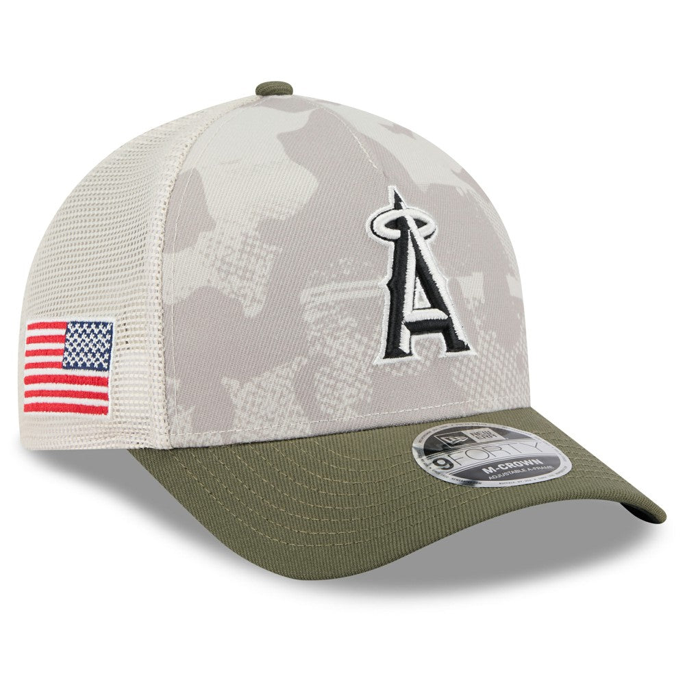 Los Angeles Angels New Era 2025 Armed Forces Day 9FORTY M-Crown A-Frame Adjustable Hat - MLB Hats