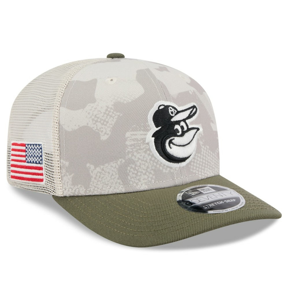 Baltimore Orioles New Era 2025 Armed Forces Day 9SEVENTY Stretch-Snap Hat - MLB Hats