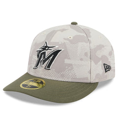 Miami Marlins New Era 2025 Armed Forces Day Low Profile 59FIFTY Fitted Hat - MLB Hats