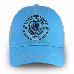 Manchester City 1863FC Mono Badge Vintage Trucker Adjustable Hat