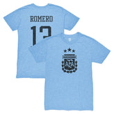 Cristian Romero Argentina National Team 1863FC Player Vintage Tri-Blend T-Shirt