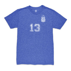 Cristian Romero Argentina National Team 1863FC Player Vintage Tri-Blend T-Shirt
