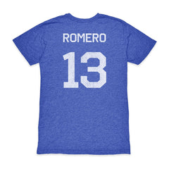 Cristian Romero Argentina National Team 1863FC Player Vintage Tri-Blend T-Shirt