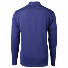 Kansas City Royals Cutter & Buck Big & Tall Virtue Eco Pique Micro Stripe Recycled Quarter-Zip Pullover Top - MLB Pullover