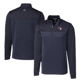 Cleveland Guardians Cutter & Buck Big & Tall Traverse Stretch Eco Stripe DryTec Quarter-Zip Top - MLB Tops