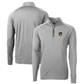 Milwaukee Brewers Cutter & Buck Big & Tall Adapt Eco Knit Stretch Recycled Quarter-Zip Pullover Top - MLB Pullover